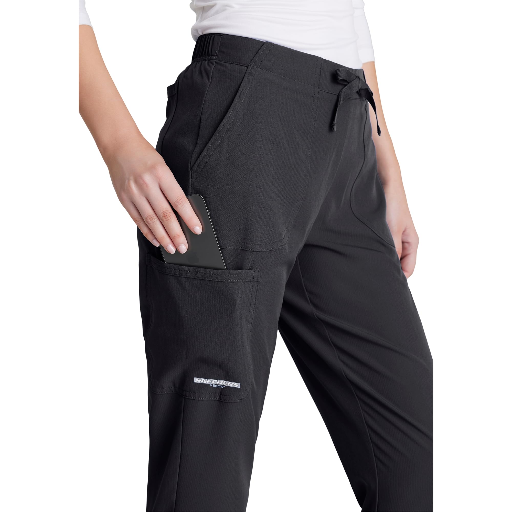 BARCO Skechers Vitality Charge Slim Fit Scrub Jogger for Women – Low-Rise Bottoms with Tapered Leg & 4-Way Stretch