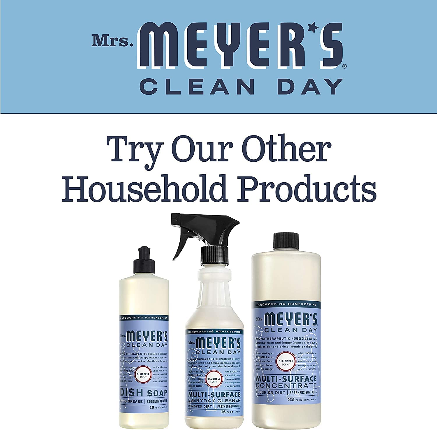 MRS. MEYER'S CLEAN DAY Multi-Surface Cleaner Concentrate, Use to Clean Floors, Tile, Counters, Lavender, 32 fl. oz
