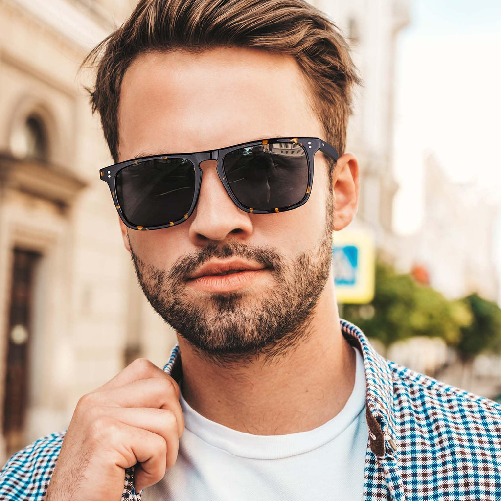 CARFIA Retro Polarized Sunglasses for Men UV Protection Hand-crafted Acetate Frame Fashion Cool Sun Glasses CA53572