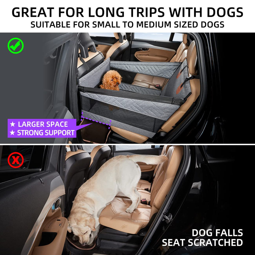 TKYZ Medium Dog Car Seat,Back Seat Extender for Dogs,Waterproof Large Dog Seat Cover for Backseat, Pet Bed for Car Hammock(Black-s)