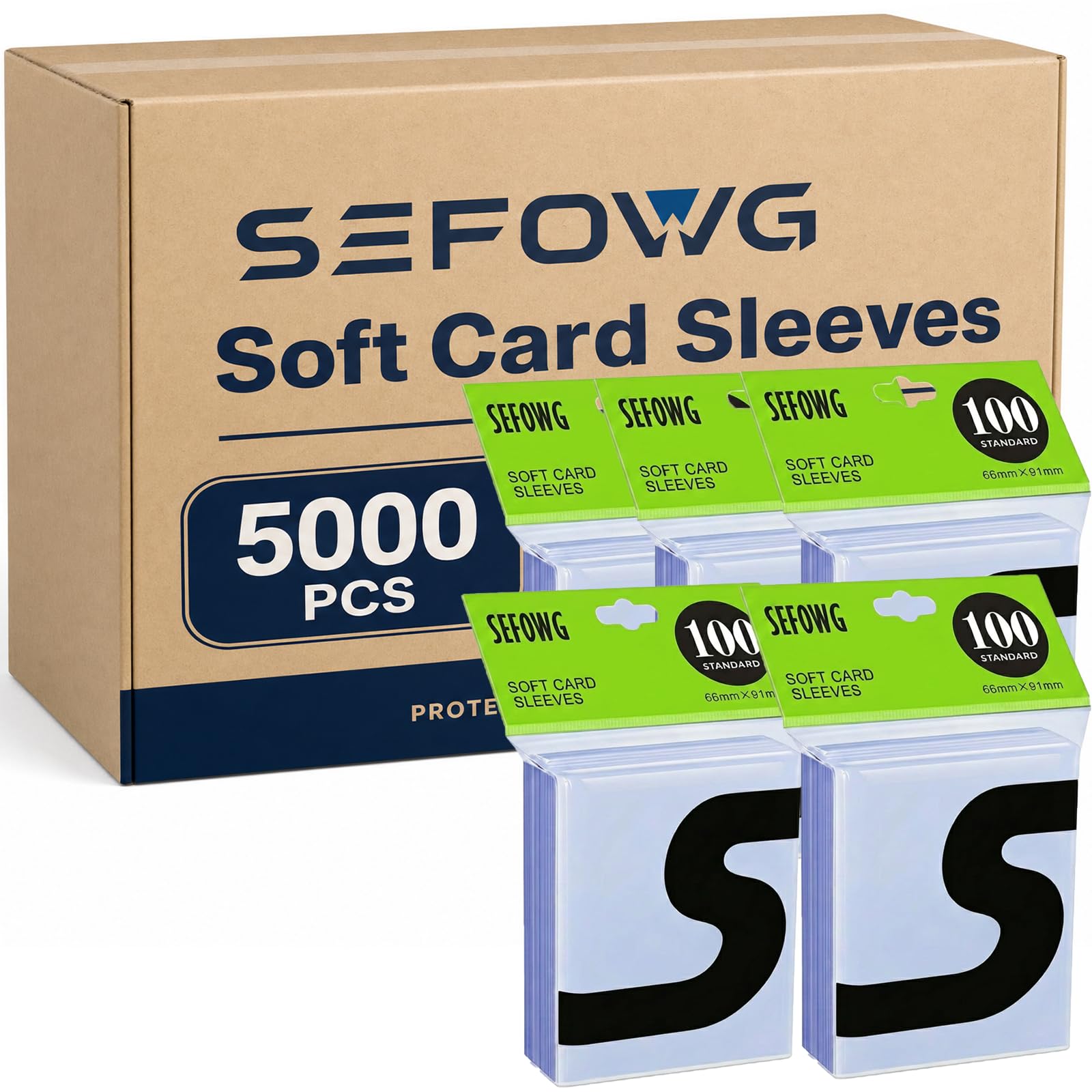 600ct Clear Card Sleeves for Trading Cards, Baseball Sports Soft Sleeves, Ultra Soft Plastic Card Protector Sleeve for Football, MTG, PKM, Game, Standard Cards