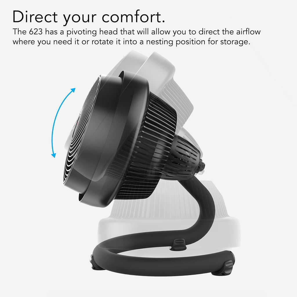 Vornado 623 Mid-Size Whole Room Air Circulator Fan, Black