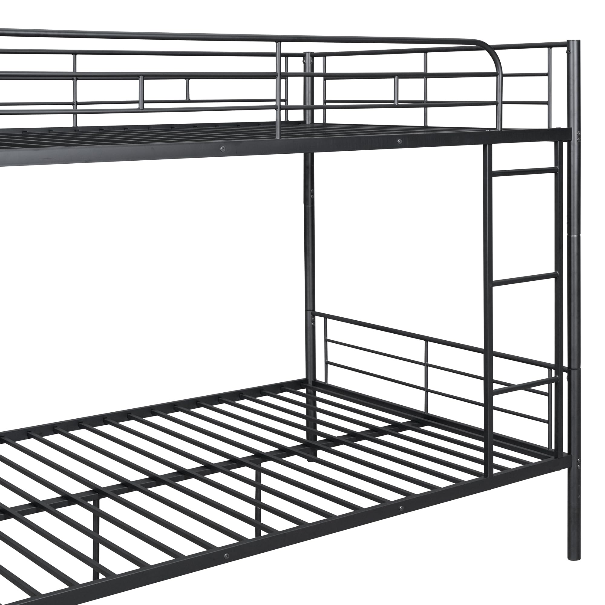 DNYN Twin Size Loft Bed with Desk & Storage Drawers& Table Set for Kids Bedroom,Covertible Twin-Over-Twin Bunkbeds Design,Easy Assemble & Space Saving & No Box Spring Needed,for Small Space, Black