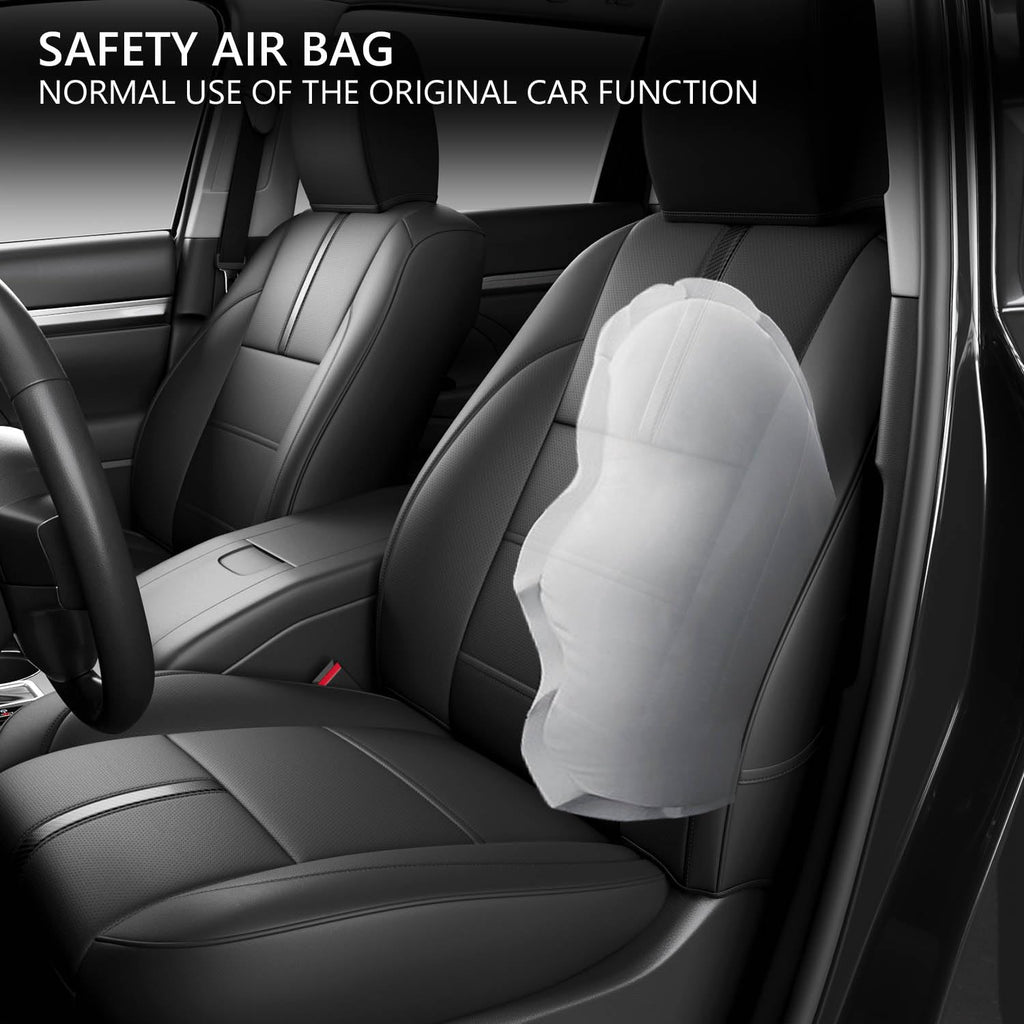 Xipoo 8 Seats Seat Cover Compatible with 2014-2019 Toyota Highlander Car Seat Protector Replacement for 2014-2019 Toyota Highlander Accessories(Fit 2014-2019 W/Second Row 40/60 Split,Black)