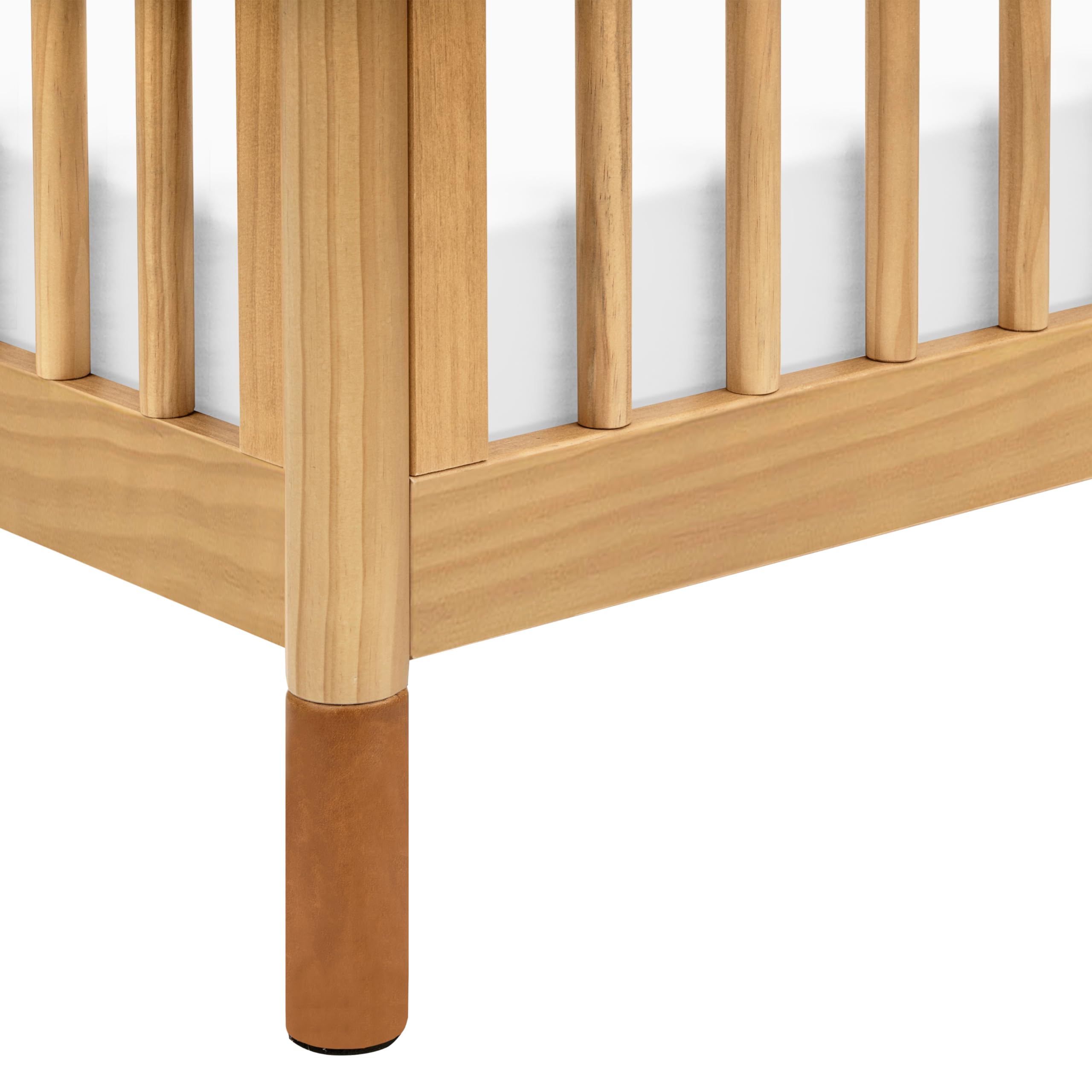 Babyletto Gelato 4-in-1 Convertible Crib with Toddler Bed Conversion in Natural Walnut and Brushed Gold Feet, Greenguard Gold Certified