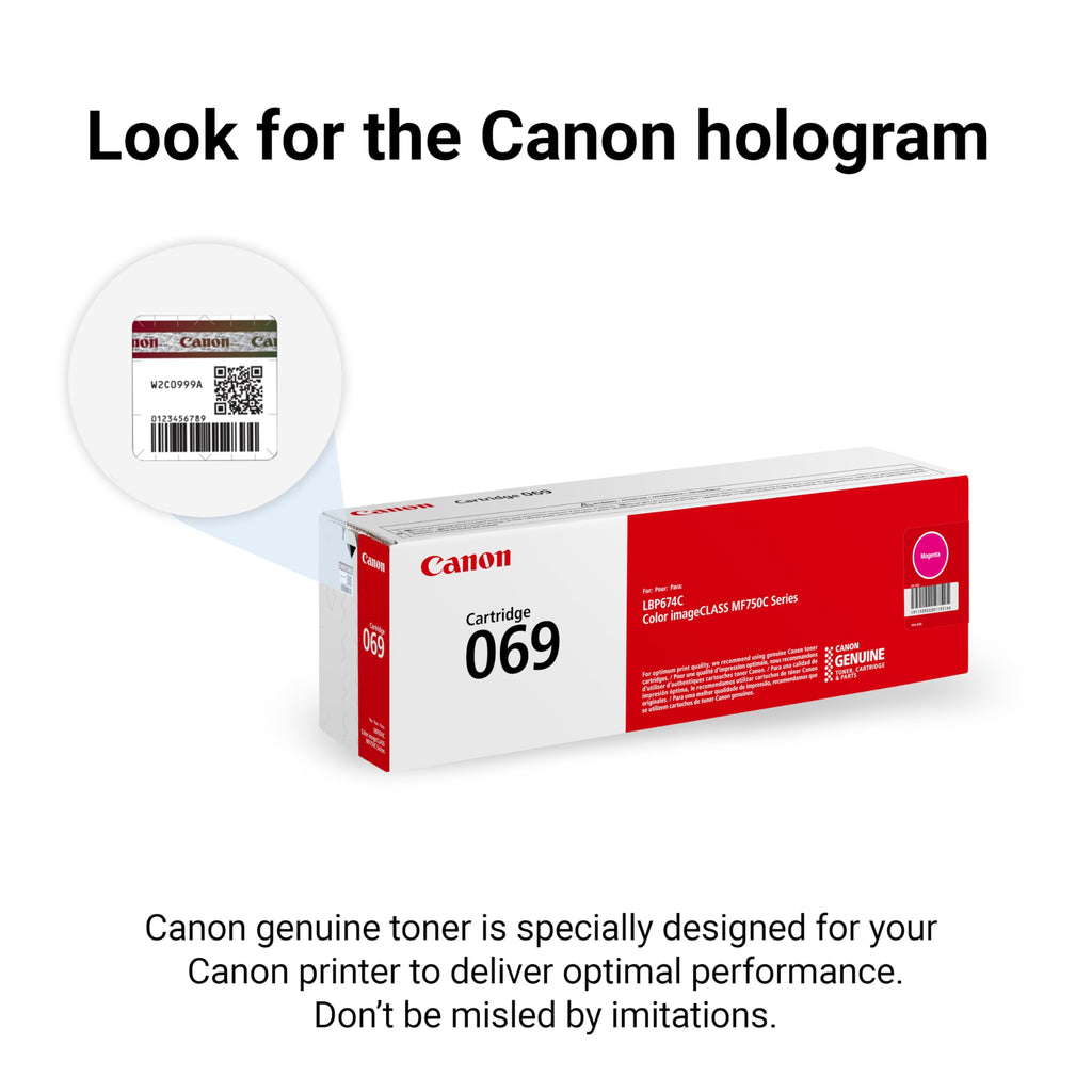 Canon Genuine 069 Black Toner Cartridge Compatible with MF753Cdw,MF751Cdw,LBP674Cdw,(Pack of 2)