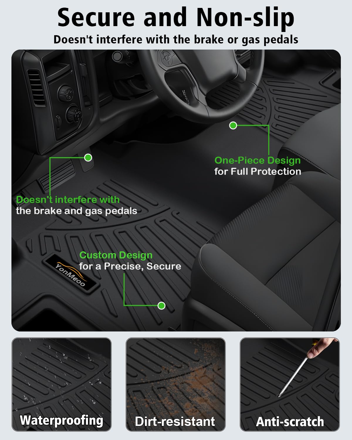 Floor Mats & Cargo Mat & Backrest Mat Custom for Toyota RAV4 Hybrid 2026 (Not for Cargo Area with Subwoofer) (Not for Phev), Door Sill Guards, All Weather TPE Floor Liners for RAV-4 2026 Accessories