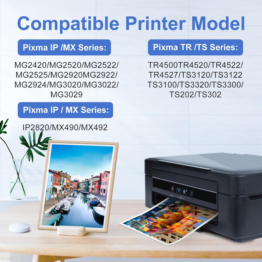 myCartridge SUPRINT 245XL Ink Cartridge Replacement for Canon 245XL 246XL Combo Pack PG-245XL CL-246XL Compatible for Canon ink 245 and 246 for Pixma MG2522 TS3122 TS3322 MX490 TR4520 Printer (2 Pack)