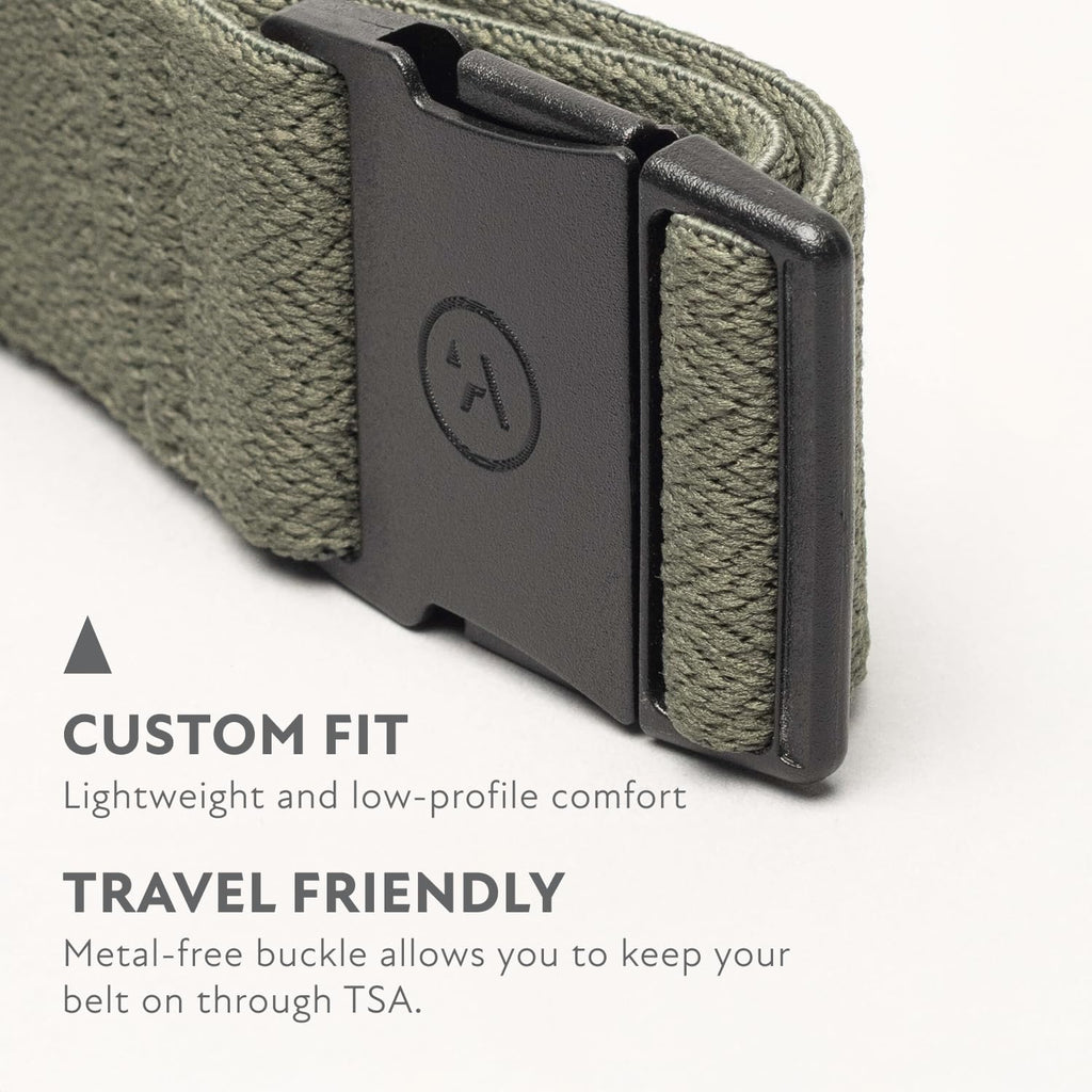 Arcade The Original Slim Unisex Adventure Belt, Narrow Width Elastic Stretch Webbing, Micro Adjust Buckle
