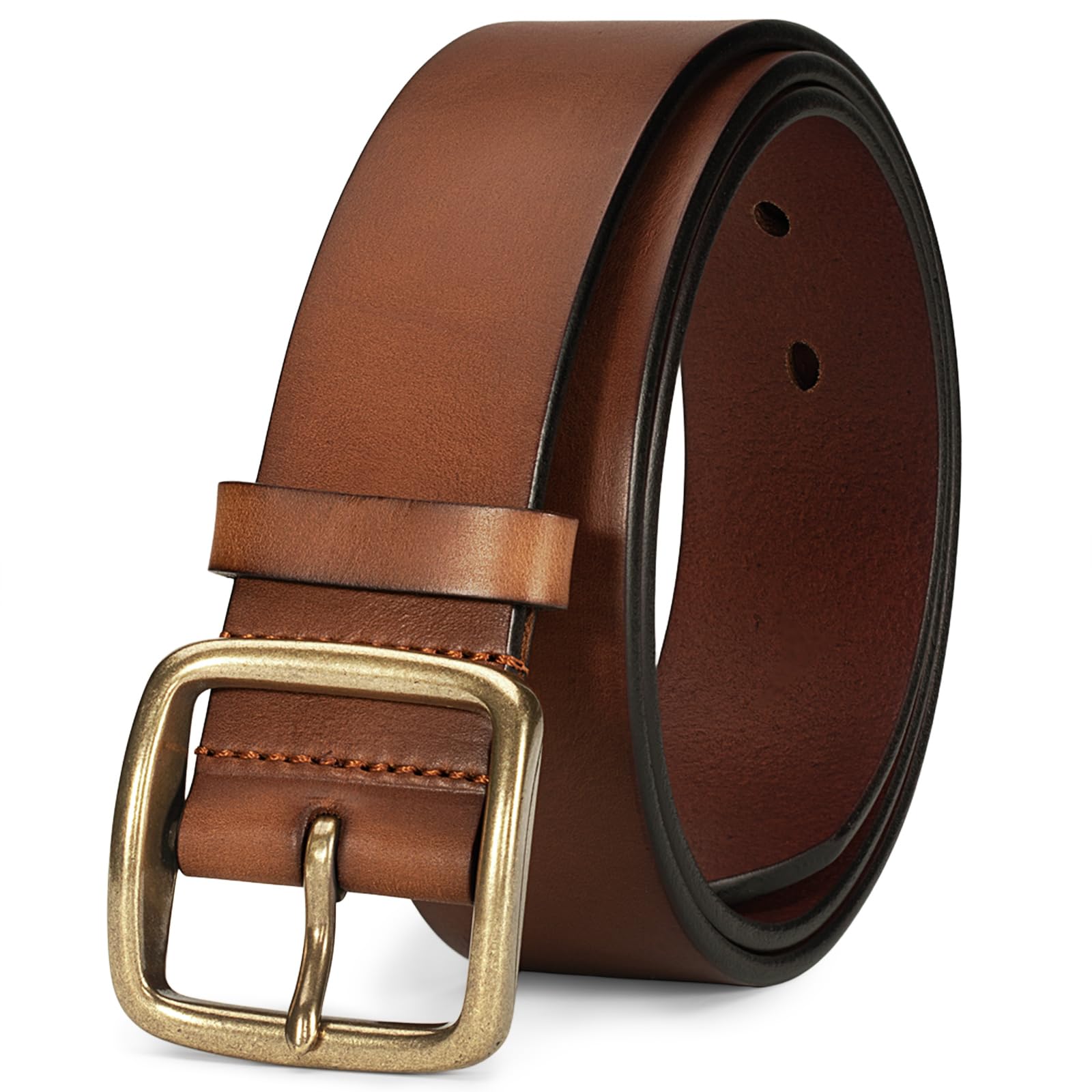 Thicken Full Grain Leather Mens Belt Heavy Duty Mens Work Belt Mens Belt High Hardness Buckle Packed In Gift Box