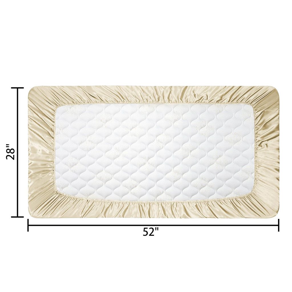 GUNTAIL Baby Crib Sheets for Boys Girls, 2 Pack Fitted Crib Sheet for Standard Crib and Toddler Mattress, Soft Microfiber Baby Sheet 52x28x8in (Brown & Green)