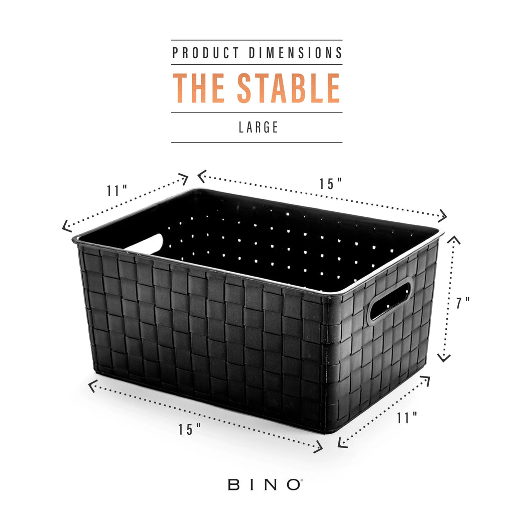 BINO Plastic Basket, Small White, 5 Pack - Rectangular Cabinet Organizer, Multi-Use Storage Basket, Drawer and Cabinet-Friendly, Portable, Durable, Space Efficiency, Stock Management