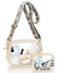 KETIEE Clear Crossbody Bag, Stadium Approved Clear Purse Bag for Concerts Sports Events Festivals