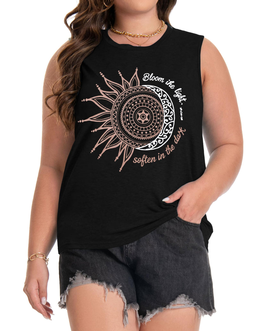 Plus Size Tops for Women Sleeveless Summer Tank Top Loose Fit Casual Tunics Shirts 2026