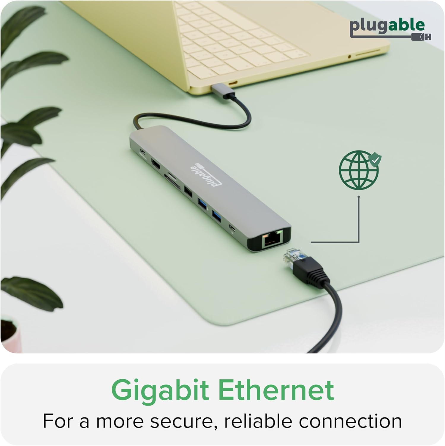Plugable USB C Hub Multiport Adapter: 9-in-1 with 140W PD Charging, 4K 60Hz HDMI, 10Gbps Data Transfer, Gigabit Ethernet, SD for USBC, USB4, Thunderbolt MacBook, Windows, Chromebook (USBC-9IN1E)