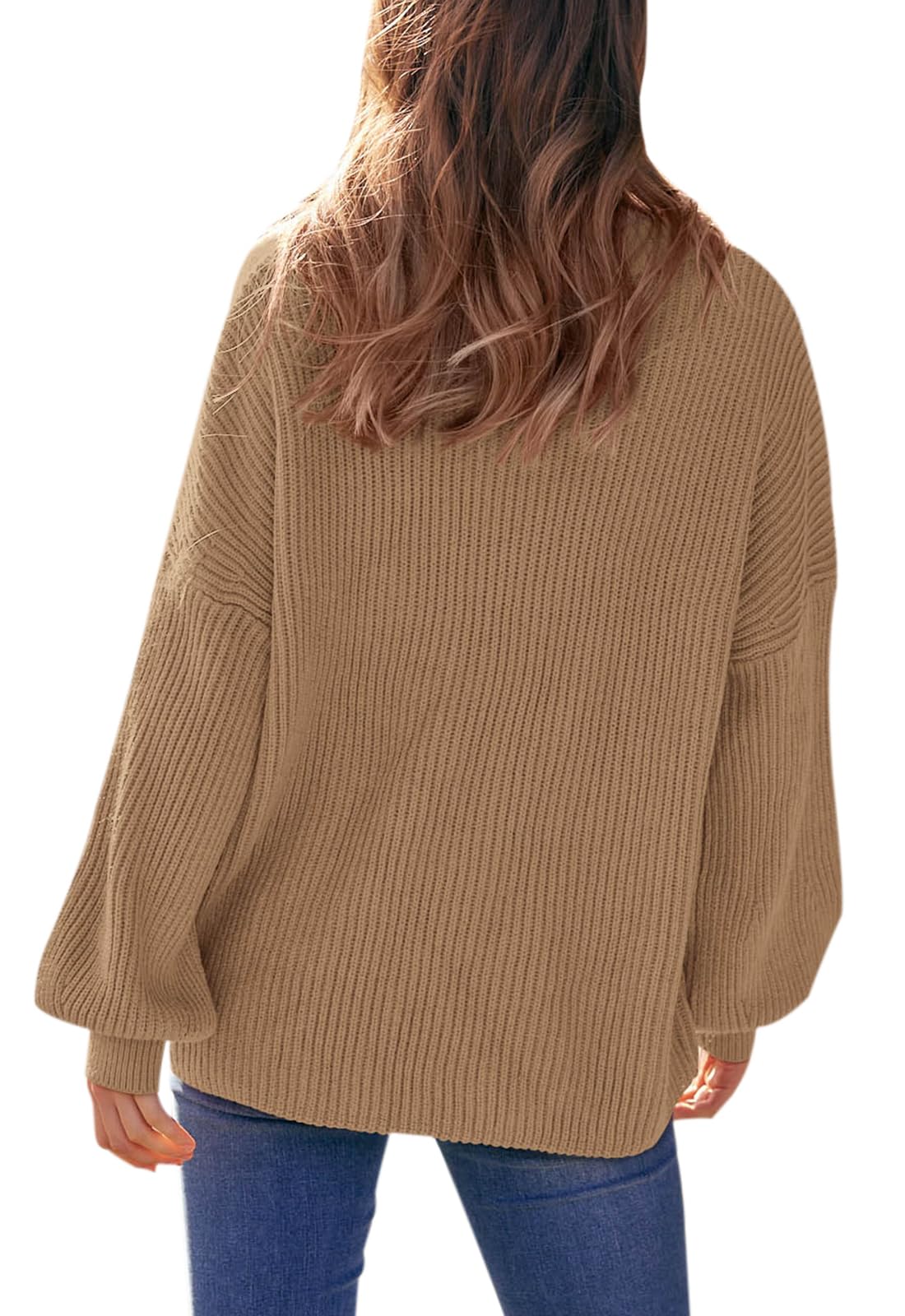 PRETTYGARDEN Womens Sweaters Spring 2026 Oversized Chunky Knitted Pullover Sweater Casual Long Sleeve Crewneck Cute Sweaters