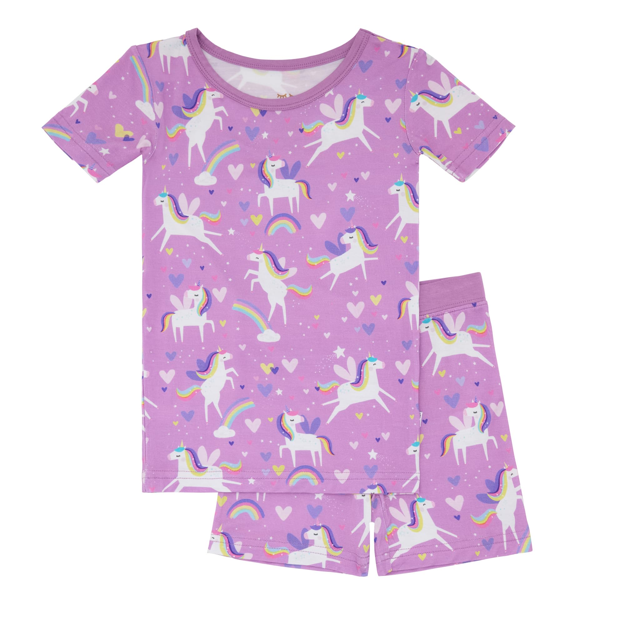 Little Sleepies Pajama Set w/Short Sleeve Shirt & Shorts, Viscose from Bamboo Toddler Pajamas, Girl & Boys Pajamas for Kids