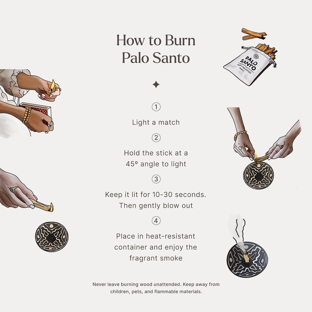 Luna Sundara Palo Santo Sticks, 100g Peruvian Smudging Wood