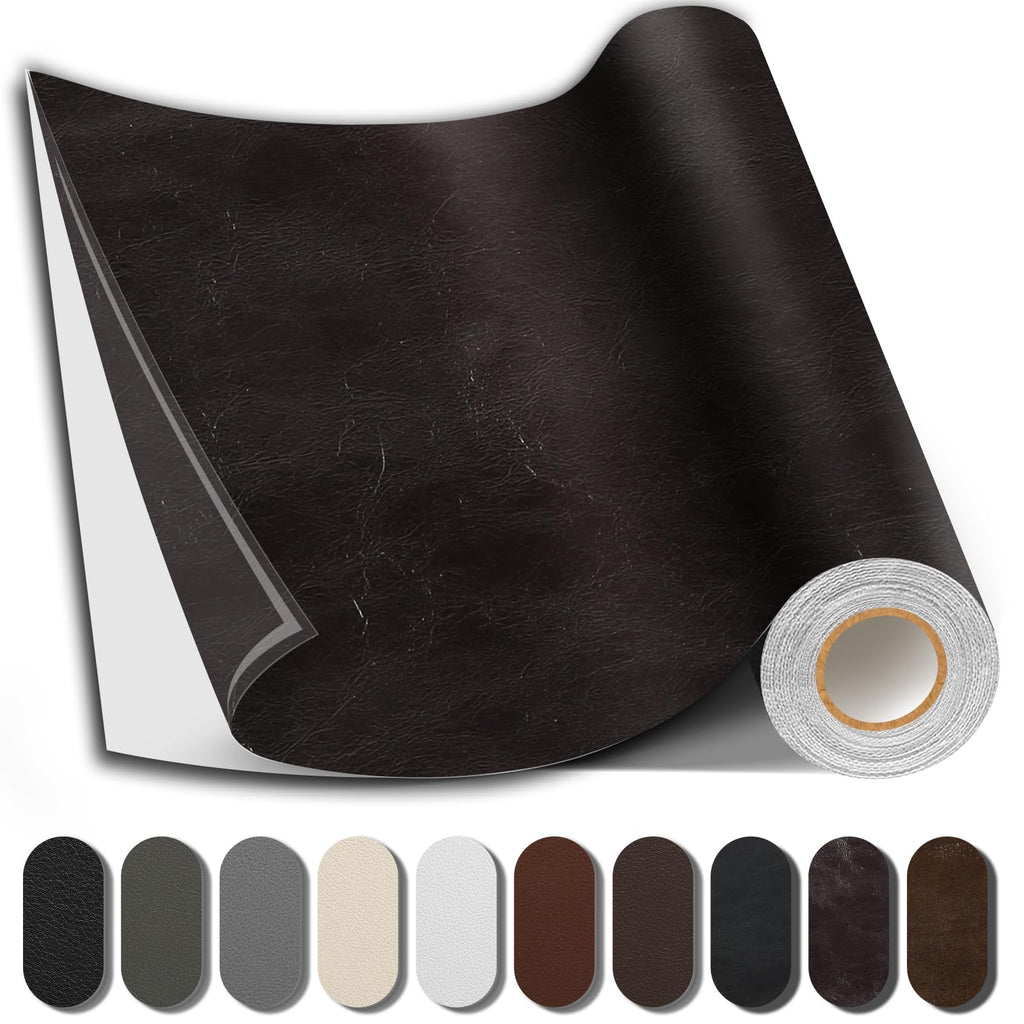 Shagoom Leather Repair Patch, Repair Patch Self Adhesive Waterproof, DIY Large Vinyl Patches for Couches, Furniture, Kitchen Cabinets, Wall （Beige, 3.5X79 Inch）