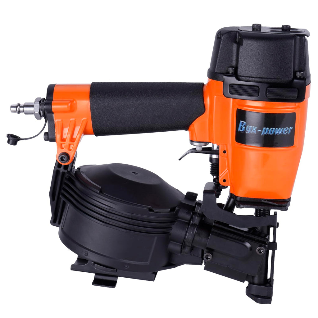 Honduras Style Roofing Nail Gun, 15 Degree CN45N Roofing Nailer 3/4-Inch to 1-3/4-Inch Coil Nails, 120-pcs Load Capacity Coil Nailer