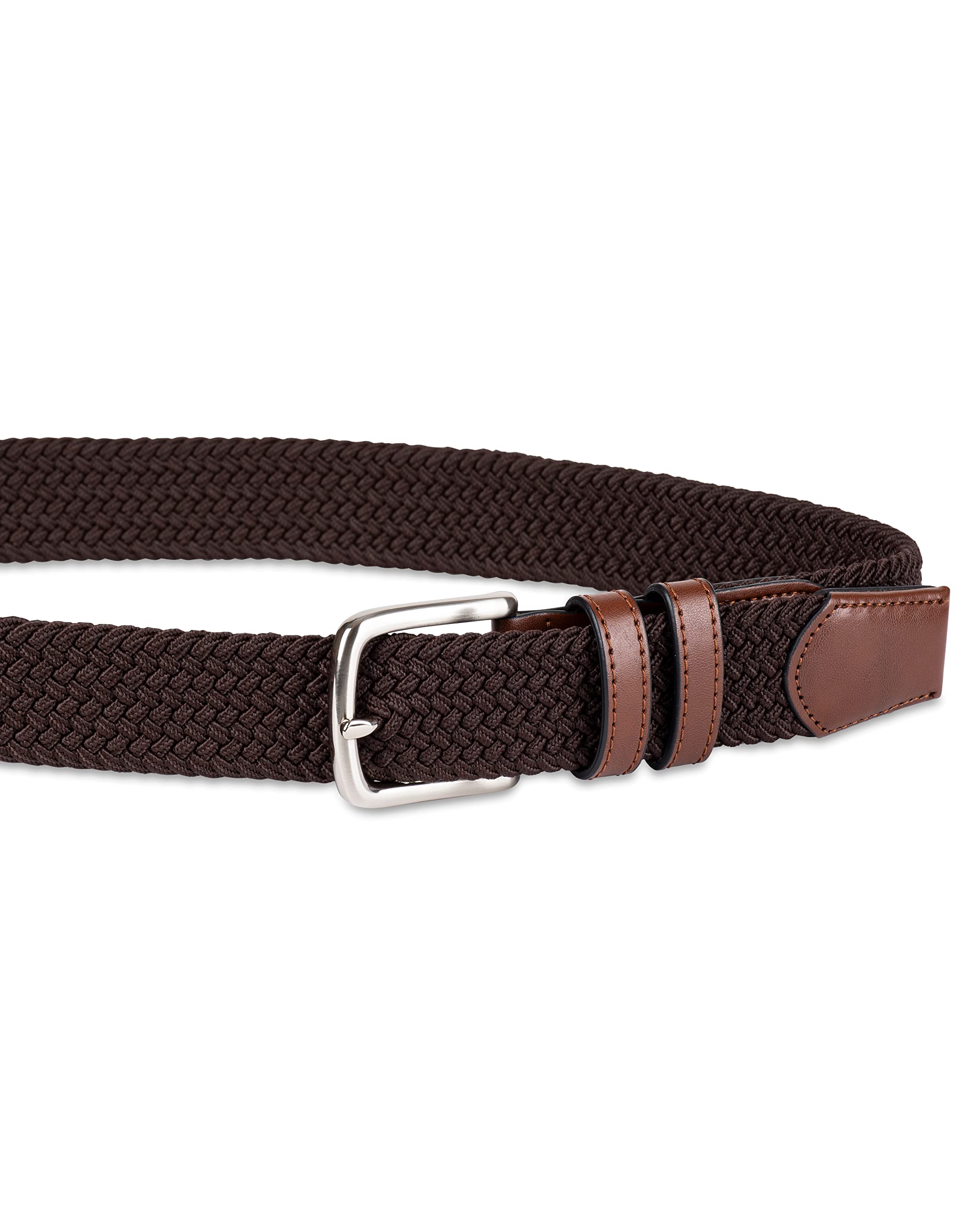 Amazon Essentials Men's Stretch Woven Braid Belt for Jeans