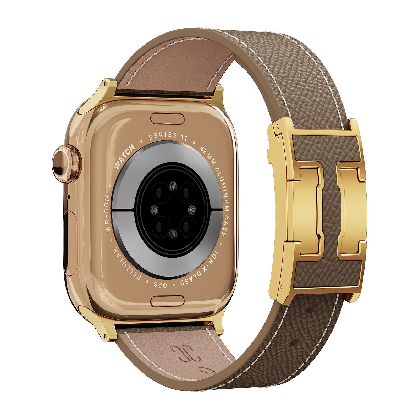 Designer Leather Band Compatible with Apple Watch 49mm46mm45mm44mm42mm41mm 40mm38mm for Women,Magnetic Buckle Replacement Strap for iWatch Ultra 3/2 /1 SE 3/2/1 Series 11/10/9/8/7/6/5/4/3/2/1