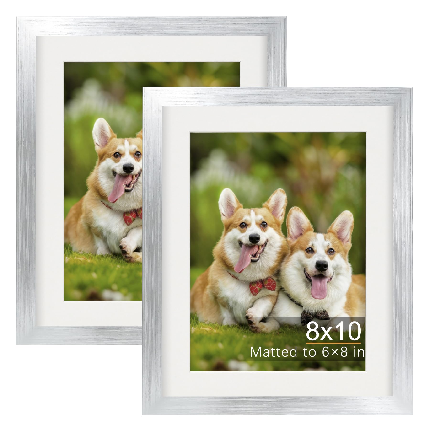 TOFOREVO Picture Frames 4x4 Set of 2 Black Wood Grain Photo Frame for Gallery Wall Mounting or Tabletop Display