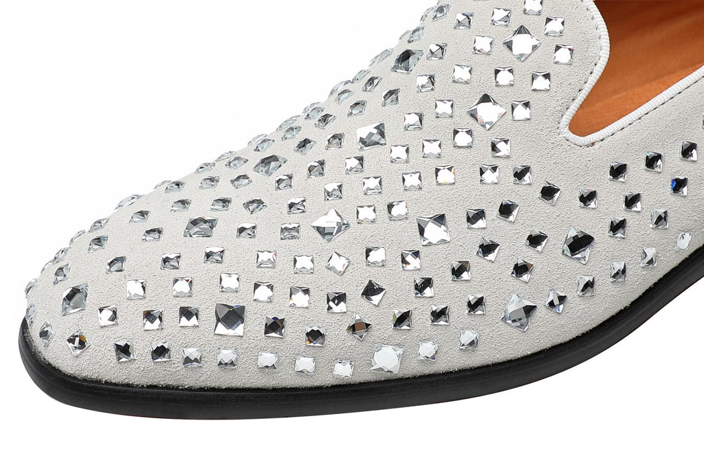 ELANROMAN Men's Loafers Leather Wedding Party Dress Shoes