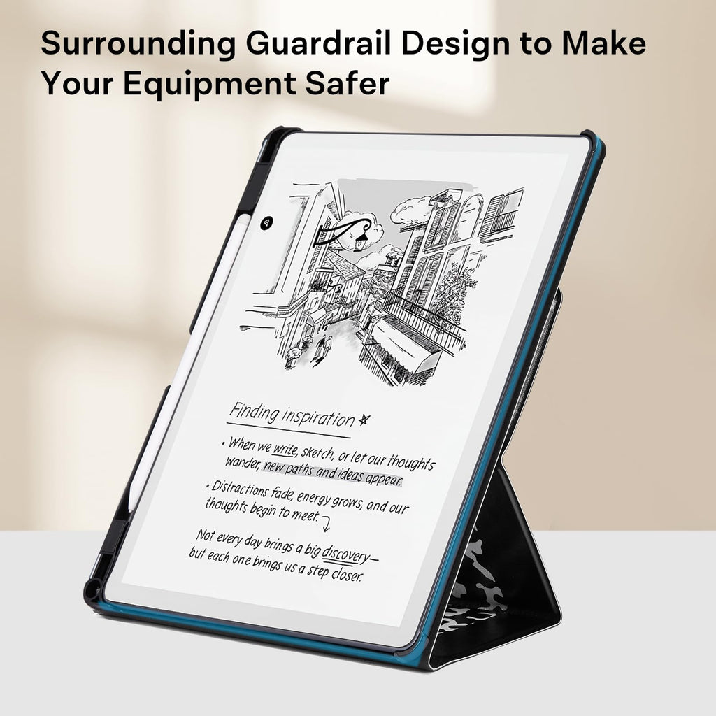 CoBak Stand Case for Kindle Scribe - Premium Folio Leather Cover with Pen Holder, Auto Sleep/Wake - Compatible with 10.2 Inch Kindle Scribe (2022/2024 Release)
