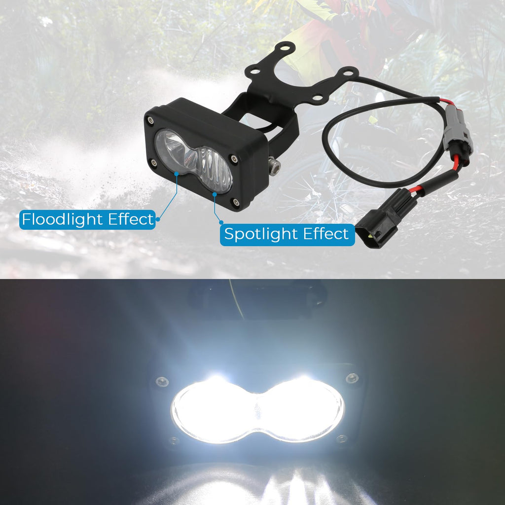 motoparty Headlight Kit for Sur-Ron Segway X260, Clear White 6000-6500K Spot/Flood Light Pods Combo Kit, Motorcycle Lights Bars Accessories, Bright Front Lamp （3 Inch）