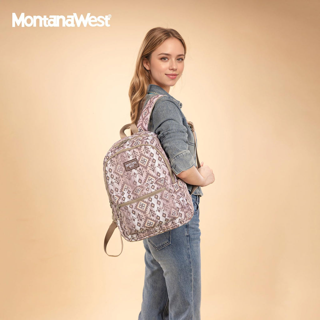 Montana West Backpack Purse for Women Western Aztec Backpack Purse Lightweight Casual Daypack for Travel
