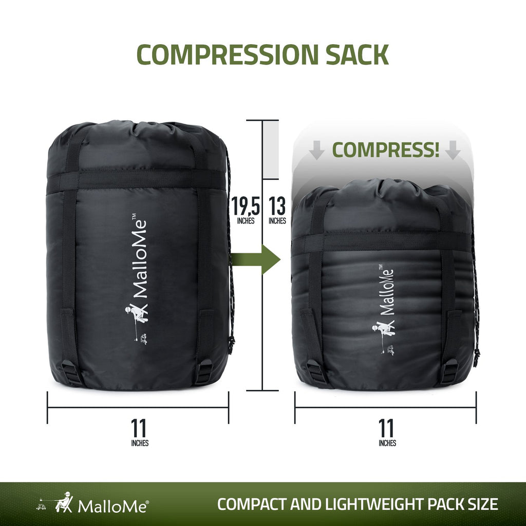 MalloMe Sleeping Bags for Adults Cold Weather & Warm - Backpacking Camping Sleeping Bag for Kids, Girls, Boys - Lightweight Camping Essentials Gear Accessories Hiking Sleep Must Haves Single & Double