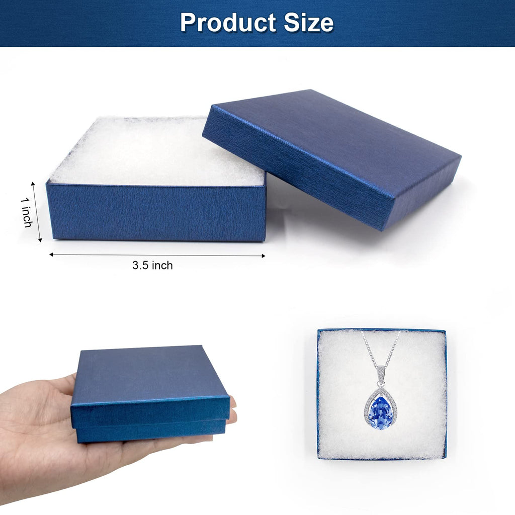 Cardboard Jewelry Black Gift Boxes 20 Pack3.5×3.5×1 inches, its apply to displaying necklaces, rings, bracelets, earrings