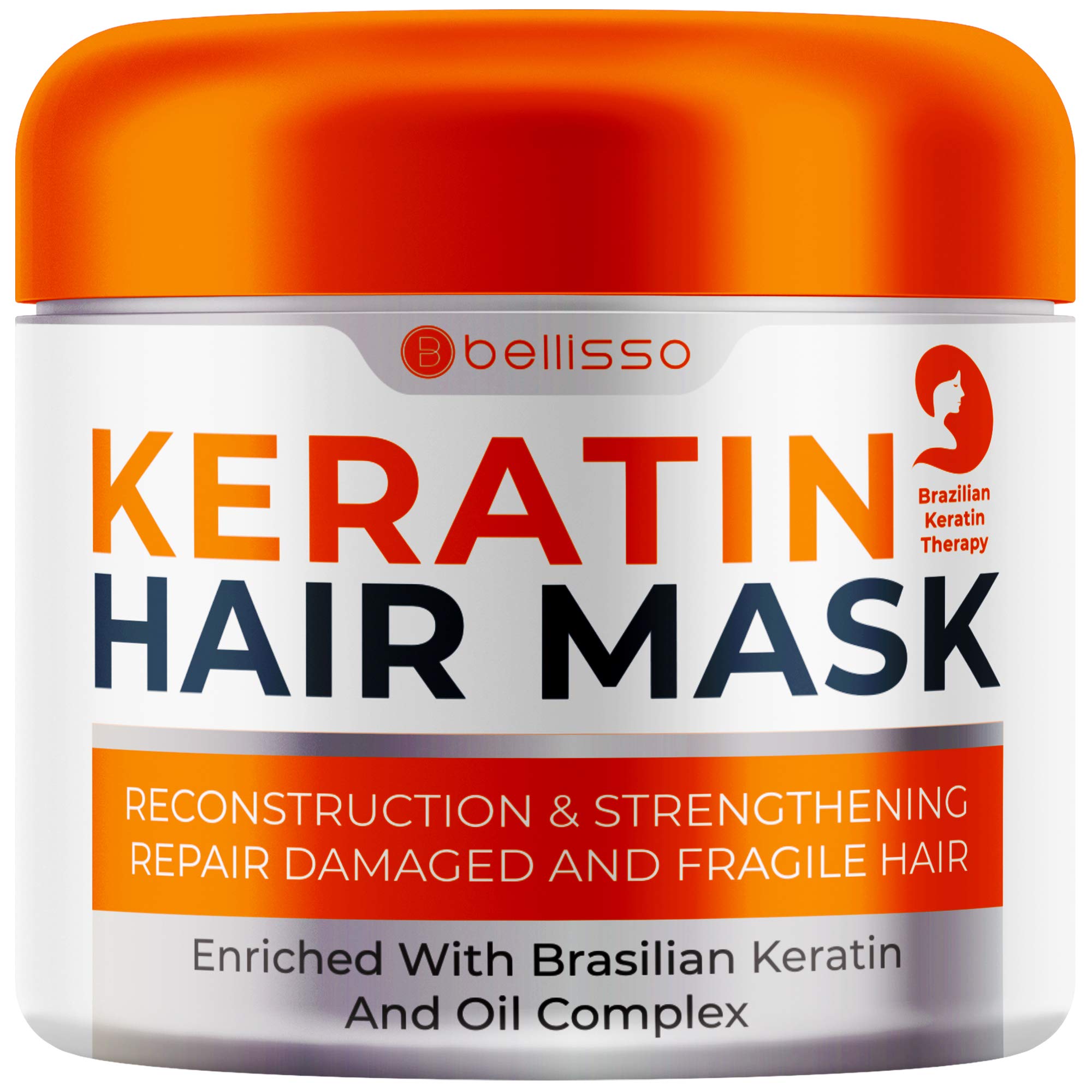 Apple Cider Vinegar Deep Conditioning Mask - Treatment for Dry Damaged Hair and Split End Repair - Sulfate Free Formula with Collagen, Keratin and Argan Oil - For Flaky Scalp and Dandruff Relief