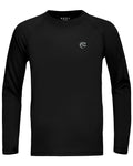 Boys UPF 50+ Swim Shirt Long Sleeve, 1 or 2 Pack UV Sun Protection Rash Guard, Youth Kids SPF Water Shirts for Beach Surf