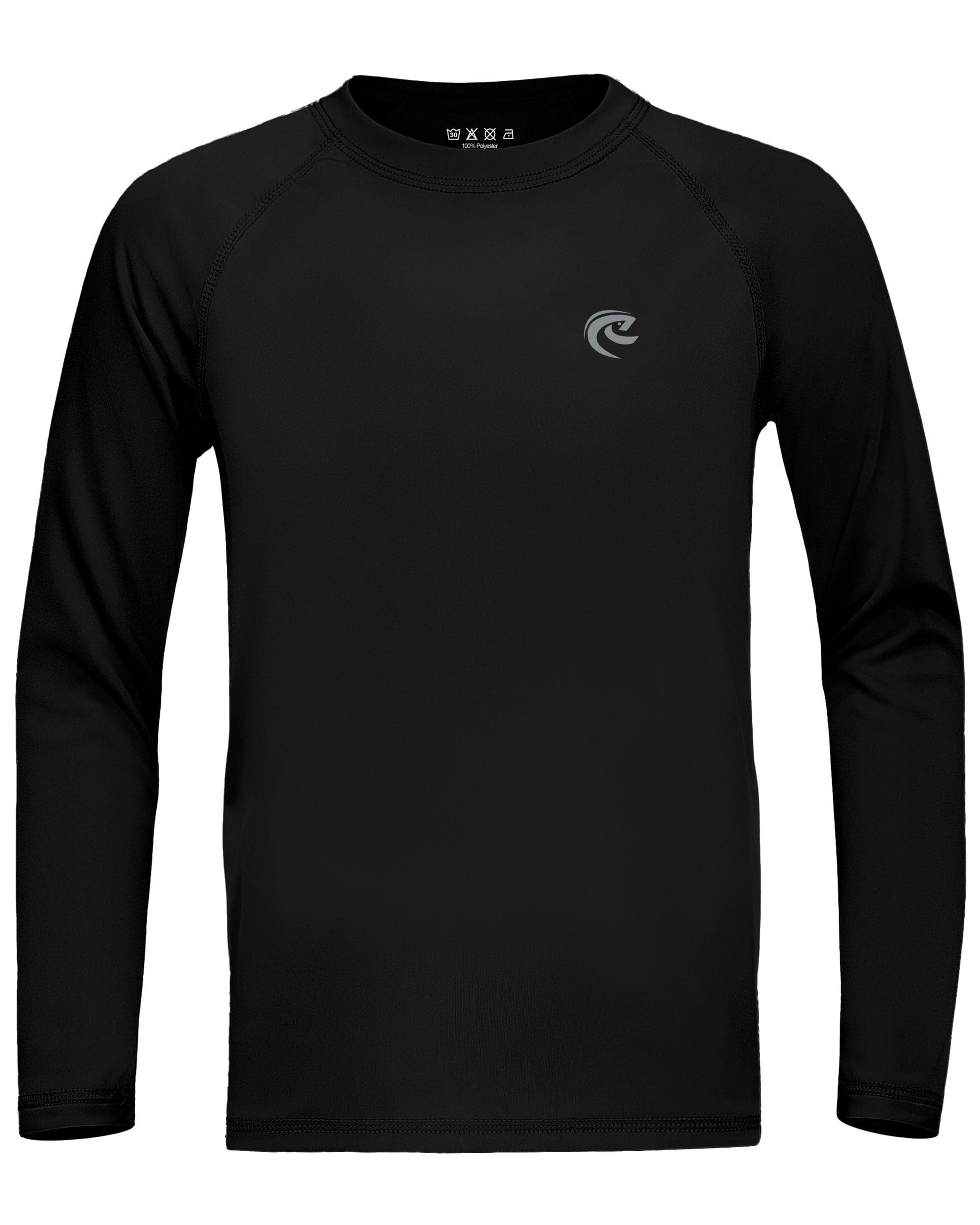 Boys UPF 50+ Swim Shirt Long Sleeve, 1 or 2 Pack UV Sun Protection Rash Guard, Youth Kids SPF Water Shirts for Beach Surf