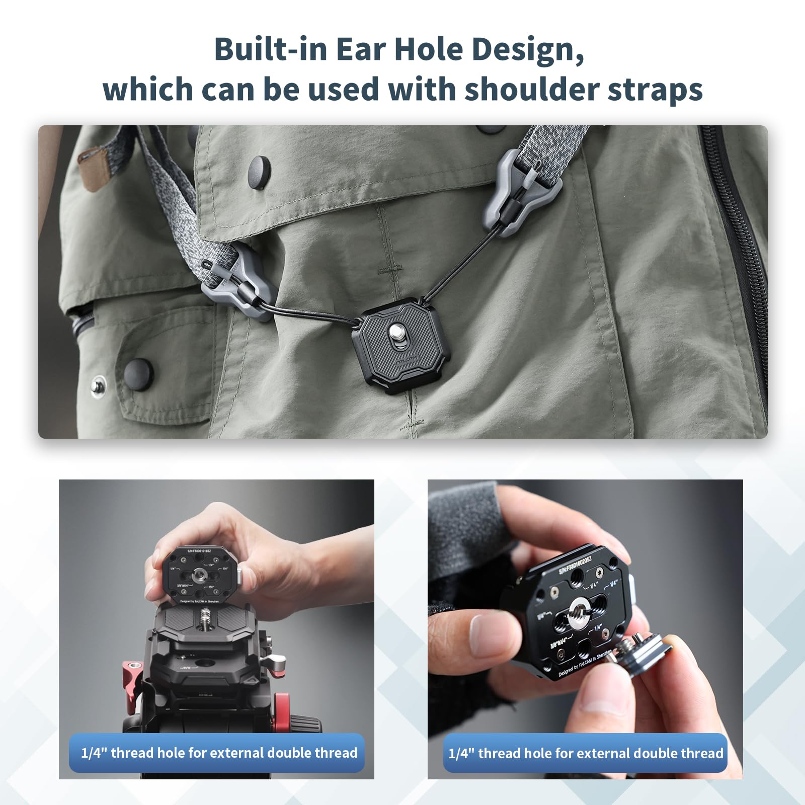 ULANZI F38 Camera Quick Release Plate w 1/4" to 3/8" Screw Thread, Quick Release System QR Plate Camera Tripod Mount Adapter for Sony Canon Monopod DSLR Stabilizer Slider DJI Switch Between Stablizer