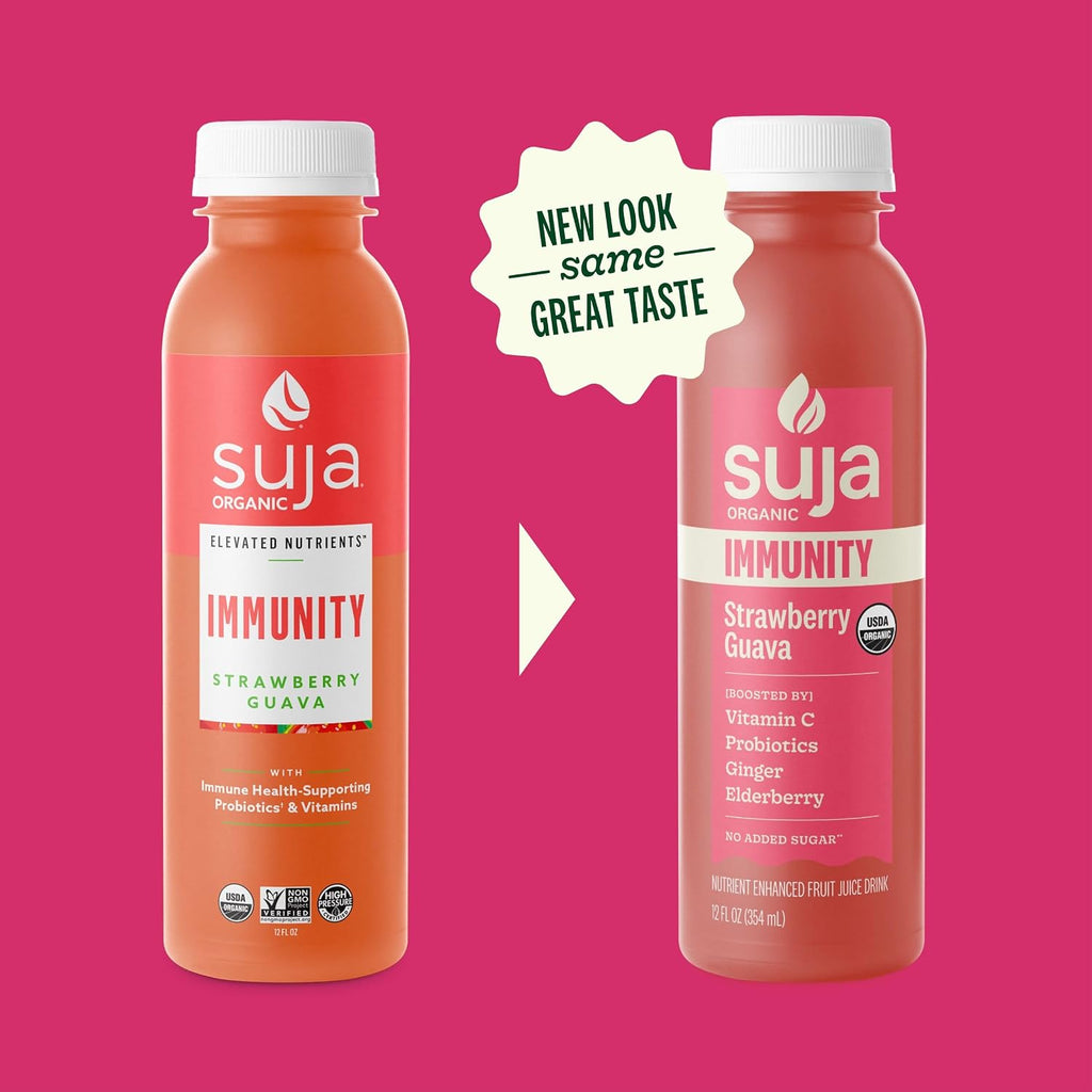 Suja Organic Immunity Strawberry Guava Cold Pressed Juice Drink, 12 fl oz Bottle