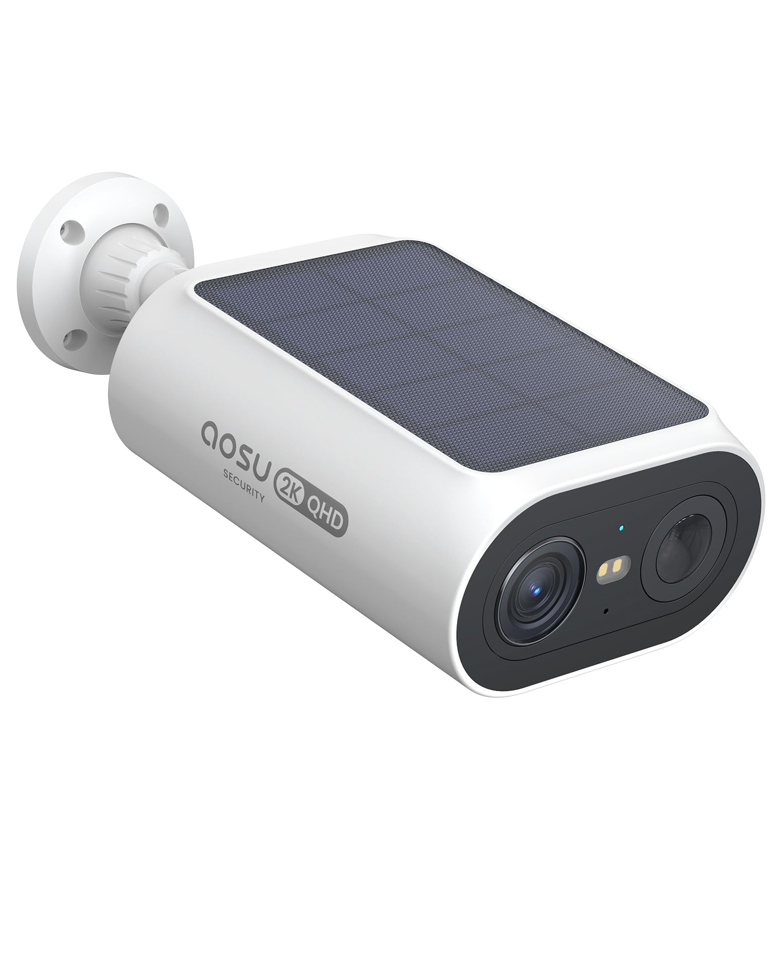 aosu Solar Security Cameras Wireless Outdoor, 2Mins DIY Installation, No Subscription Required Cameras for Home Security System, Local Storage, 2K Color Night Vision, 2.4&5GHz WiFi, 2 Cam-kit