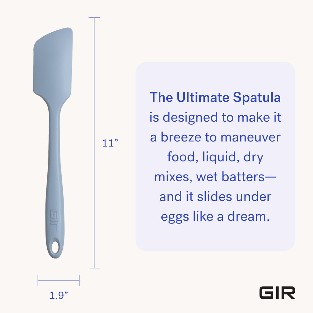 GIR: Get It Right Premium Silicone Spatula - Non-Stick Heat Resistant Kitchen Spatula - Perfect for Baking, Cooking, Scraping, and Mixing - Mini - 8 IN, Black