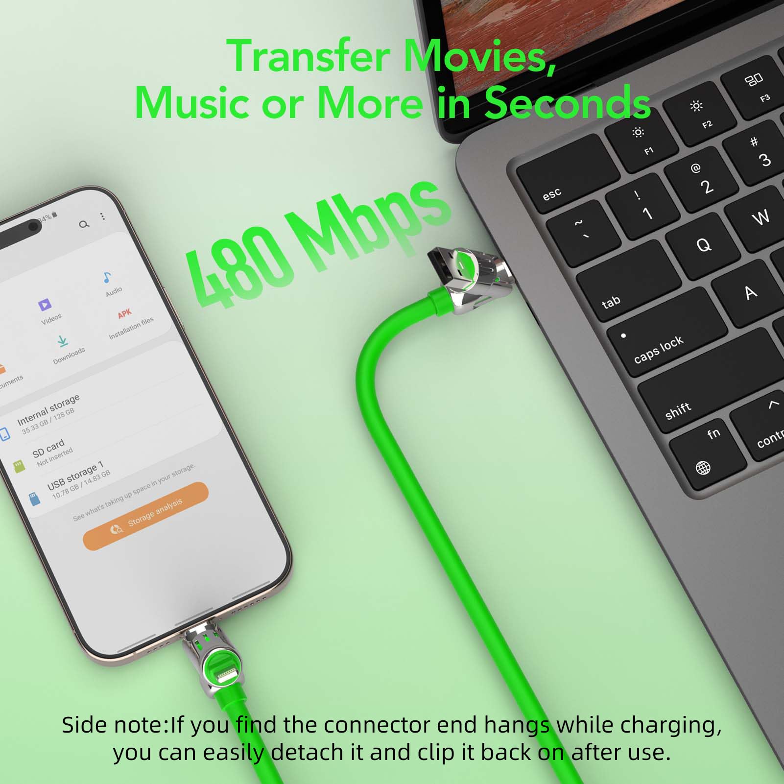 MFish 4-in-1 USB Charging Cable with Carrying Case, 240W Fast Charger Cord, USB-A & Dual USB-C to USB-C/Lightning, for iPhone 17/16/15/14, iPad, MacBook & More(Black, 3.3FT)