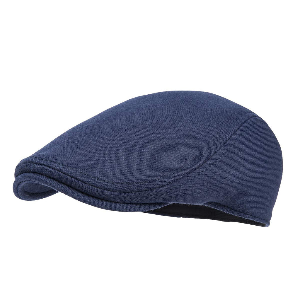 FEINION Men Cotton Newsboy Cap Soft Fit Cabbie Hat