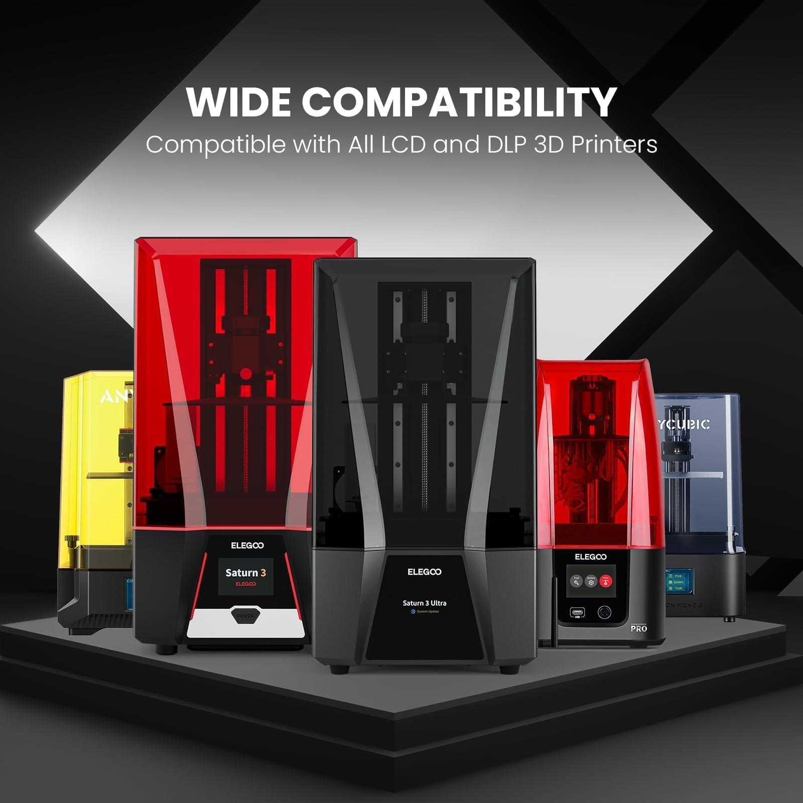 ELEGOO ABS-Like 3D Printer Resin LCD UV-Curing Resin 405nm Standard Photopolymer Resin for LCD 3D Printing Clear 1000g