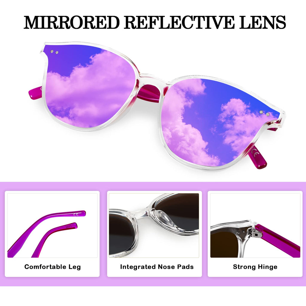 Kids Sunglasses, Sunglasses for Kids Children, Mirrored Sunglasses for Girls Boys Toddler UV400 Age 3-10