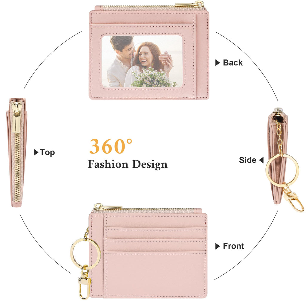 Sodsay Card Case Slim Front Pocket Wallet for Women Credit Card Holder with Keychain | Slim, Credit Card Holder, Front Pocket, with Keychain | Slim