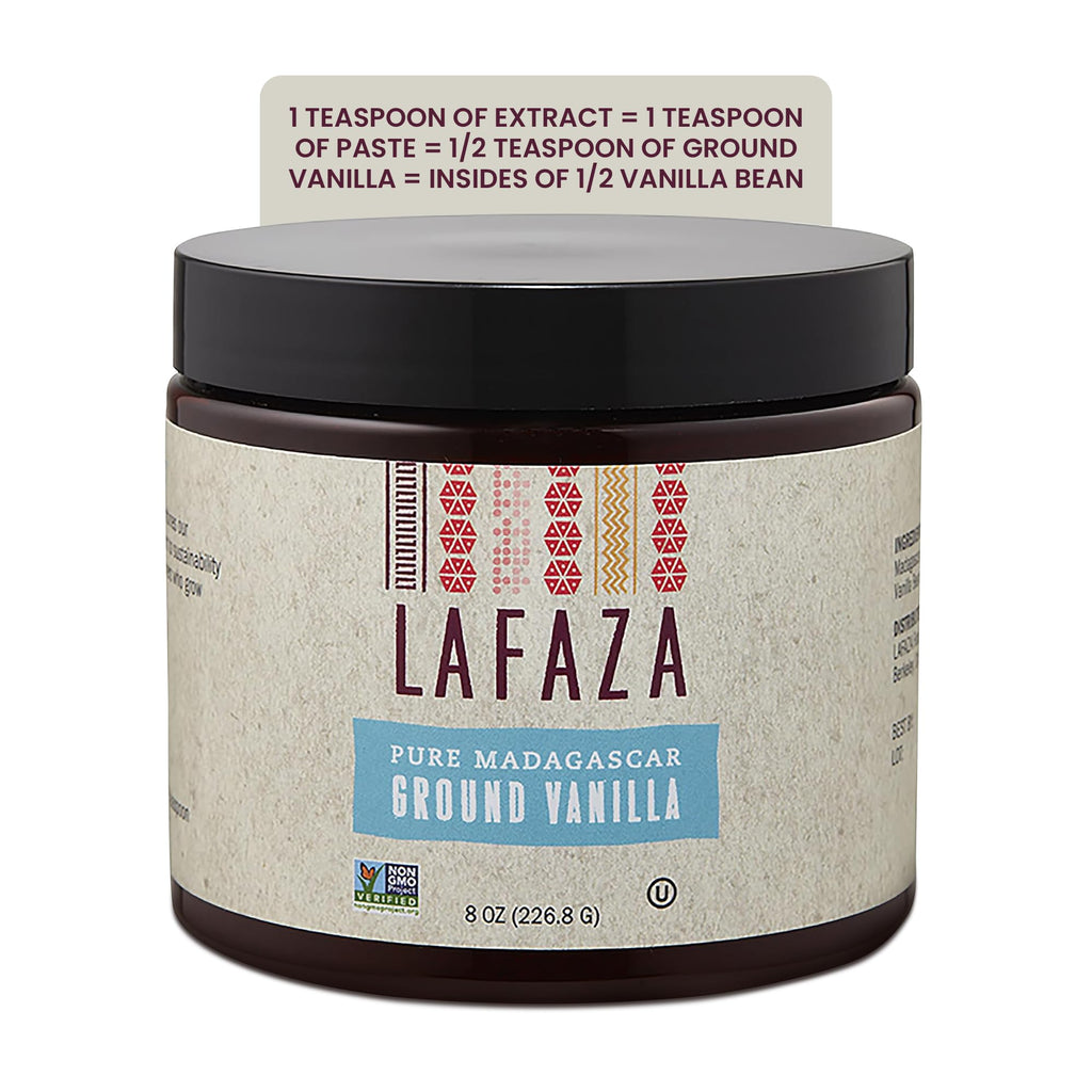 Lafaza Organic Madagascar Bourbon Pure Ground Vanilla Bean Powder, 1oz