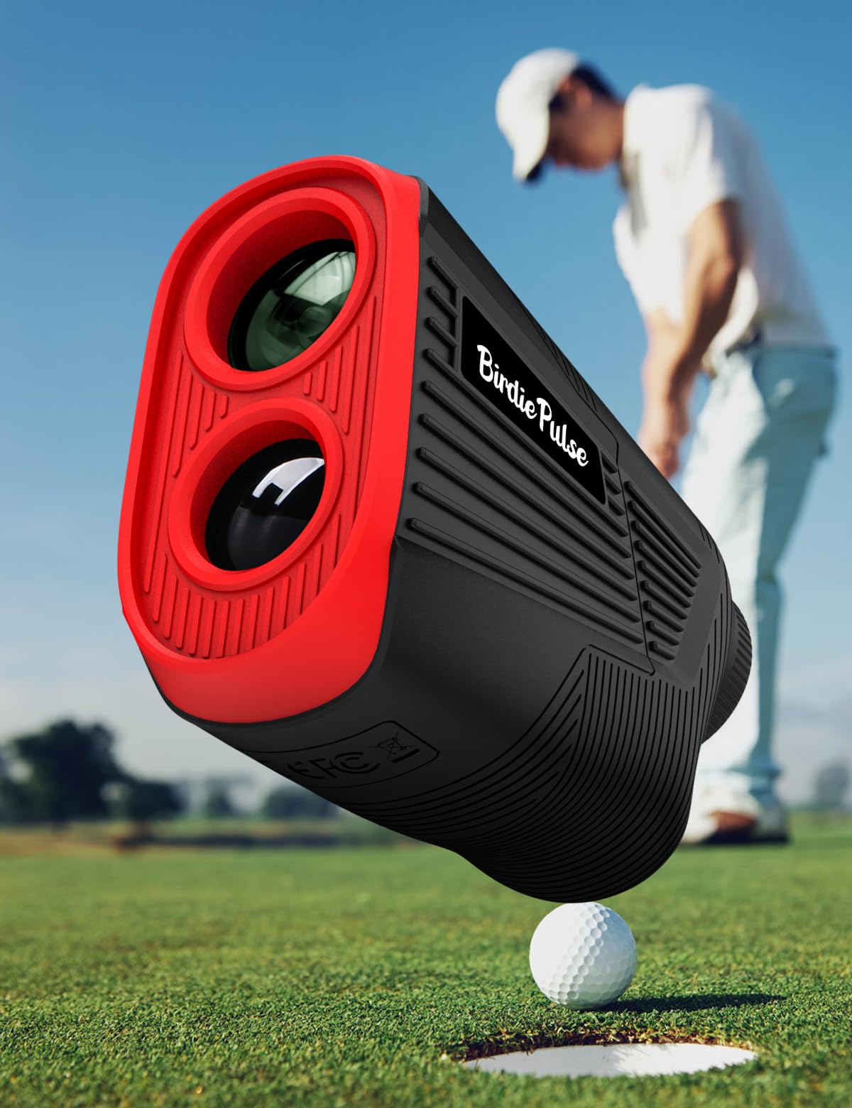 Golf Rangefinder with Slope & Magnet，1300 Yards Range Finder for Golf，Flag Locking Vibration，6-6.5X Magnification & HD LCD，Rechargeable Golf Range Finder，Black