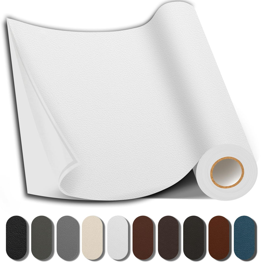Shagoom Leather Repair Patch, Repair Patch Self Adhesive Waterproof, DIY Large Vinyl Patches for Couches, Furniture, Kitchen Cabinets, Wall （Beige, 3.5X79 Inch）