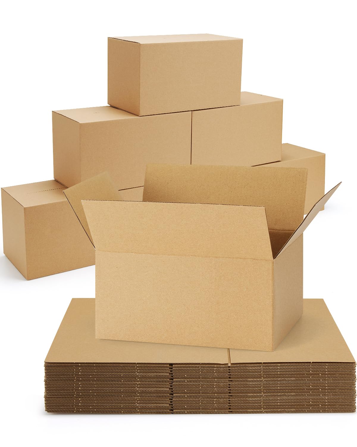 40-Pack-Small-Shipping-Boxes-6x4x4, Corrugated-Cardboard-Boxes-for-Packaging-Small-Business, Brown-Boxes-Mailers