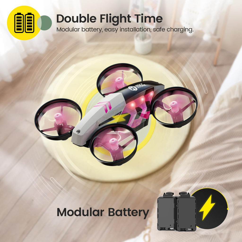 Holy Stone HS210T Drones for Kids, 2 IN1 MINI Indoor Drone with Land & Fly Mode, Four Posture Deformations RC Quadcopter with 3D Flip, Auto Hovering, Easter day& Birthday Toy Gift for Boys and Girls